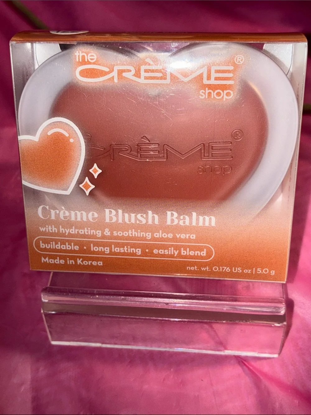 The Crème Shop Peach Blush Balm - Creamy Buildable Pink-Peach Tint